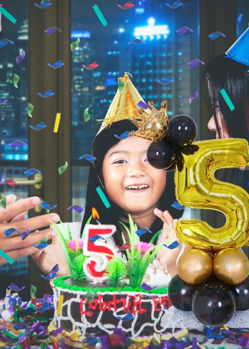 ALCR بالونات أرقام عيد الميلاد مع تاج هيليوم وبالونات لاتكس لحفلات عيد الميلاد للأطفال، الذكرى السنوية، جلسات التصوير، أو أي احتفال لجعلها مناسبة خاصة - 40 بوصة (1م) (أسود ذهبي - 5) - Image 5